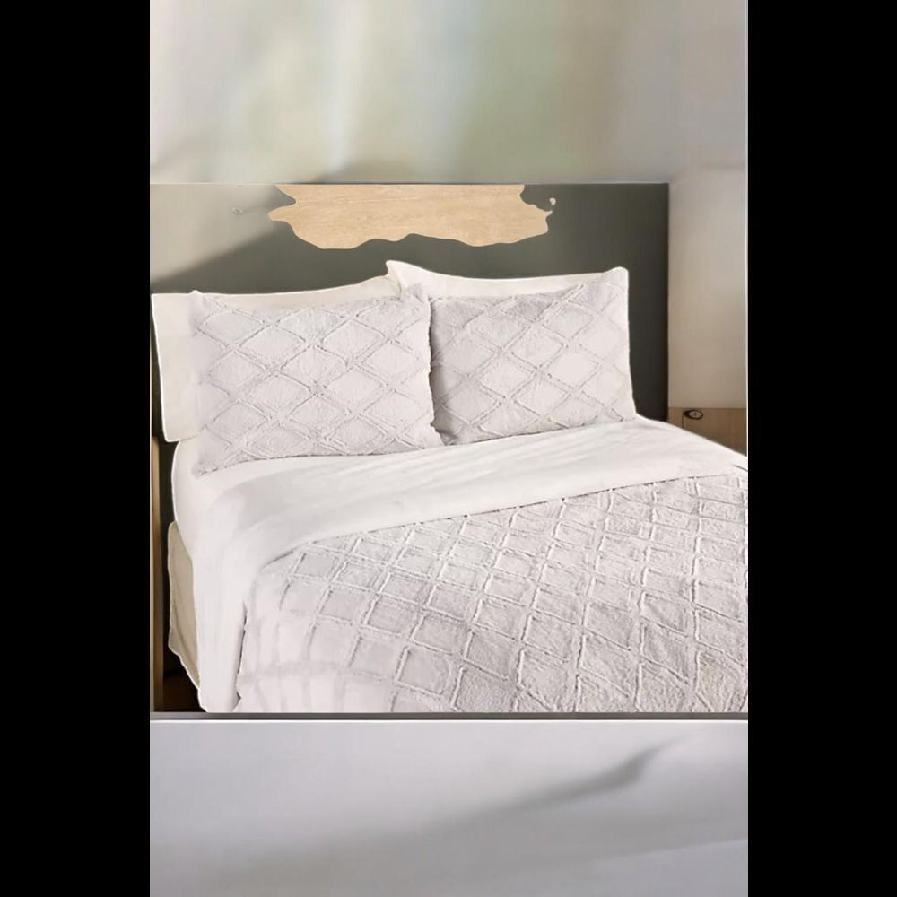 Hotel du Cobb Diamond Coverlet Set Twin by Dennis Basso Dove Gray